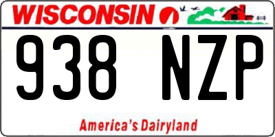 WI license plate 938NZP