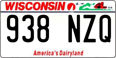 WI license plate 938NZQ