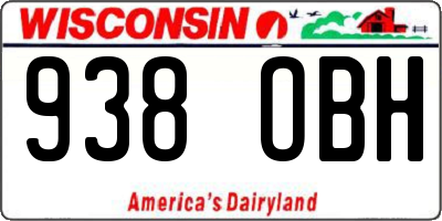 WI license plate 938OBH