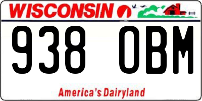 WI license plate 938OBM