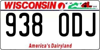 WI license plate 938ODJ