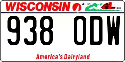 WI license plate 938ODW