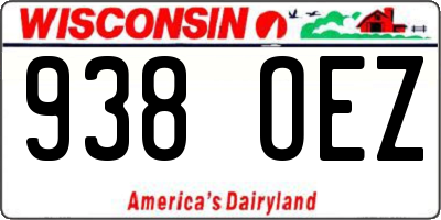 WI license plate 938OEZ