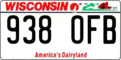 WI license plate 938OFB