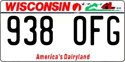 WI license plate 938OFG