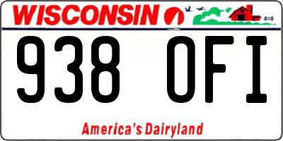 WI license plate 938OFI