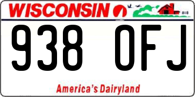 WI license plate 938OFJ