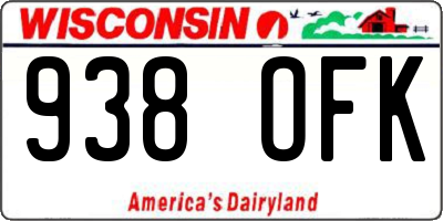 WI license plate 938OFK