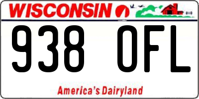 WI license plate 938OFL