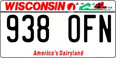WI license plate 938OFN