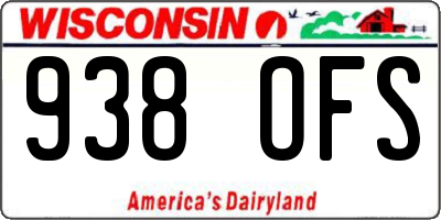 WI license plate 938OFS