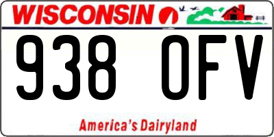 WI license plate 938OFV