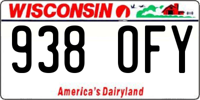 WI license plate 938OFY