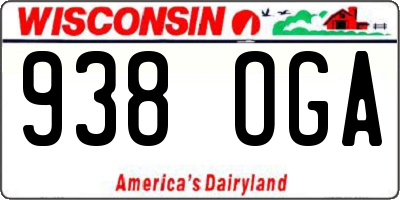 WI license plate 938OGA