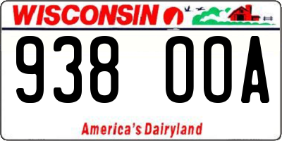 WI license plate 938OOA