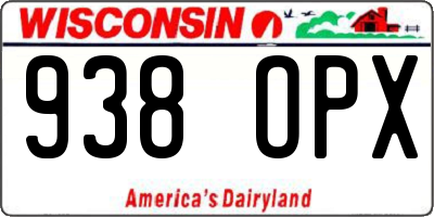 WI license plate 938OPX