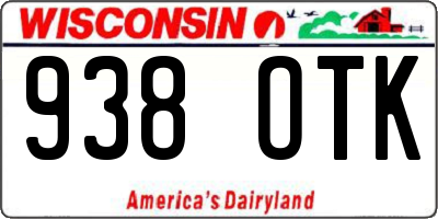 WI license plate 938OTK