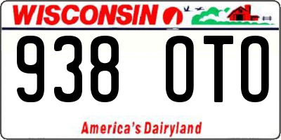 WI license plate 938OTO
