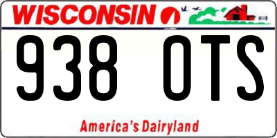 WI license plate 938OTS
