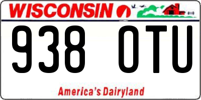 WI license plate 938OTU