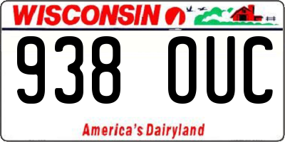 WI license plate 938OUC