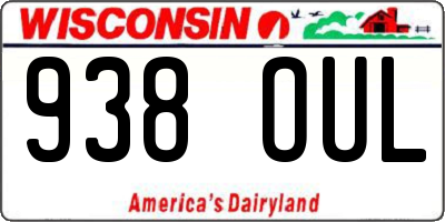 WI license plate 938OUL