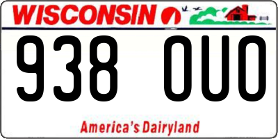 WI license plate 938OUO