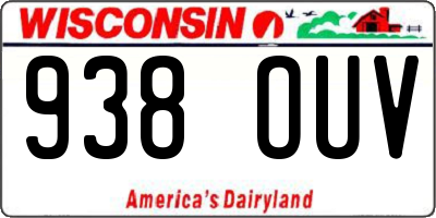 WI license plate 938OUV