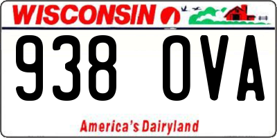 WI license plate 938OVA