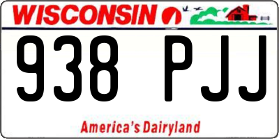 WI license plate 938PJJ