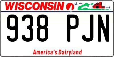 WI license plate 938PJN