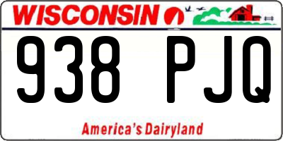 WI license plate 938PJQ