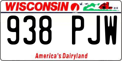 WI license plate 938PJW