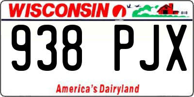 WI license plate 938PJX