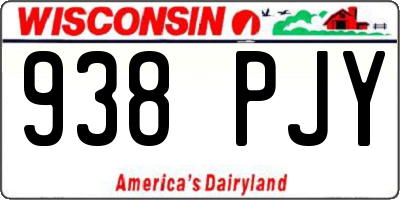 WI license plate 938PJY
