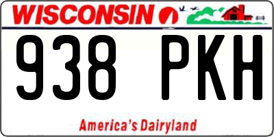 WI license plate 938PKH