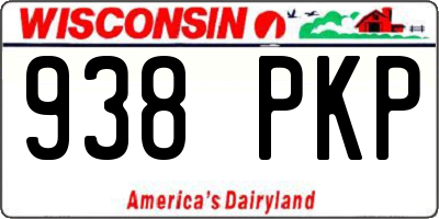 WI license plate 938PKP