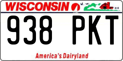 WI license plate 938PKT