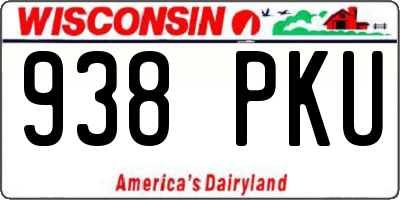 WI license plate 938PKU