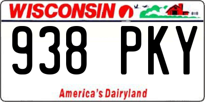 WI license plate 938PKY