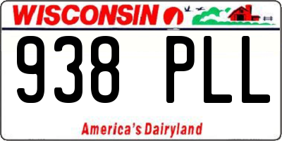 WI license plate 938PLL