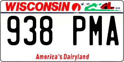 WI license plate 938PMA