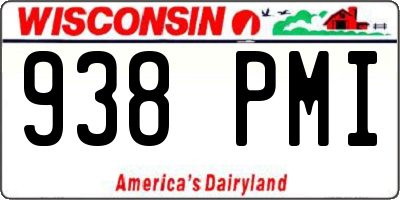 WI license plate 938PMI