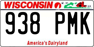 WI license plate 938PMK