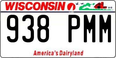 WI license plate 938PMM