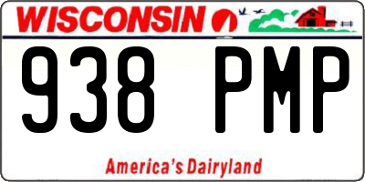 WI license plate 938PMP