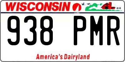 WI license plate 938PMR