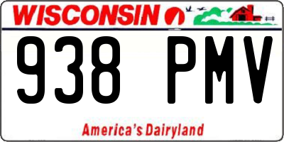 WI license plate 938PMV