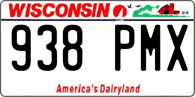 WI license plate 938PMX