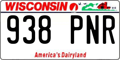 WI license plate 938PNR
